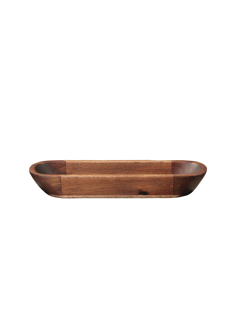 ASA SELECTION Schale oval Wood 38x10,5cm (Akazie Massiv) braun baby